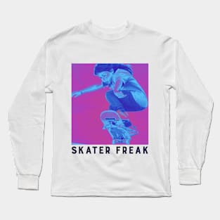 Skater Freak Girl Skater Long Sleeve T-Shirt